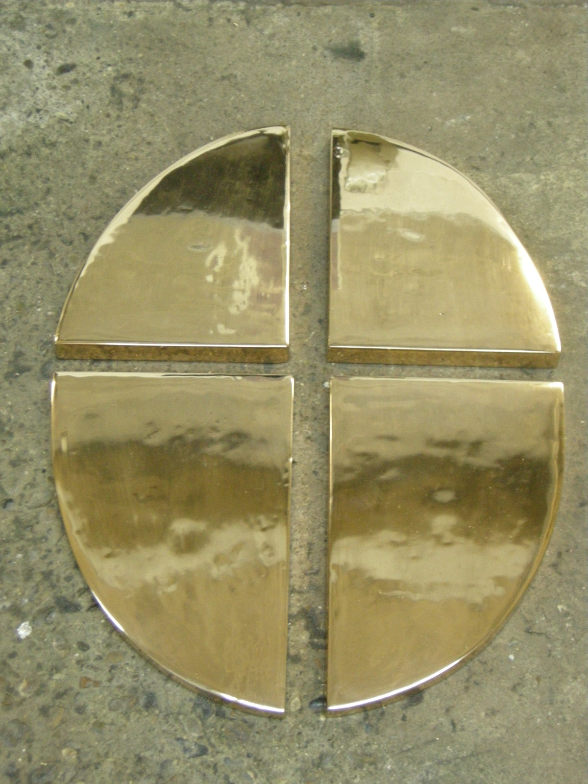Cross plaque after polishing